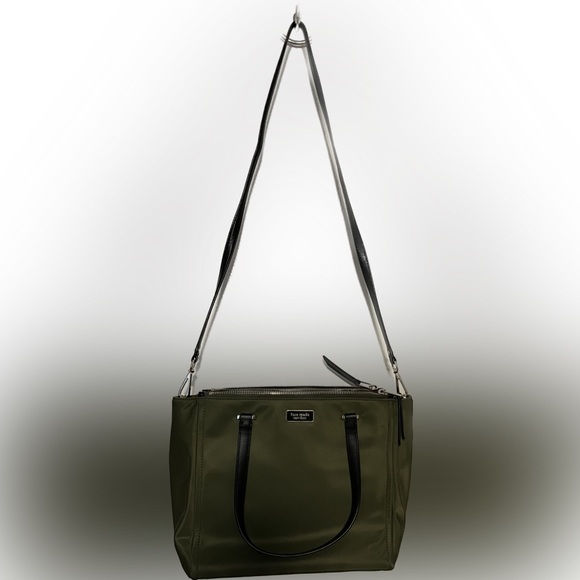 kate spade army green small tote - Picture 3 of 3